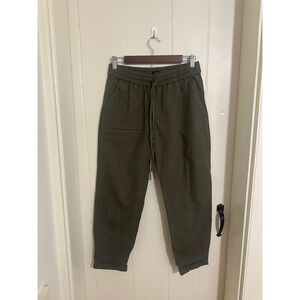 J.Crew Womens Linen Drawstring Waist Pants Olive Green Size 4